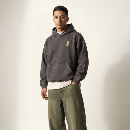 Ed, Edd & Eddy | Boxy fit acid washed grey printed hoodie JUVENILE