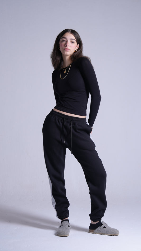 Black printed Sweatpants | PEACH X JUVENILE