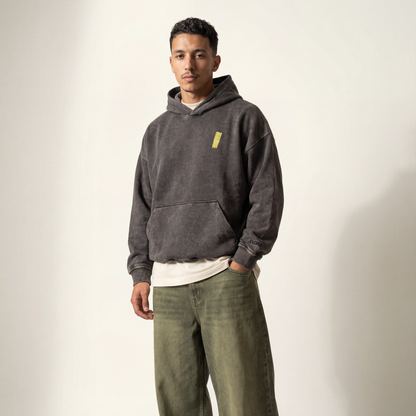 Ed, Edd & Eddy | Boxy fit acid washed grey printed hoodie JUVENILE