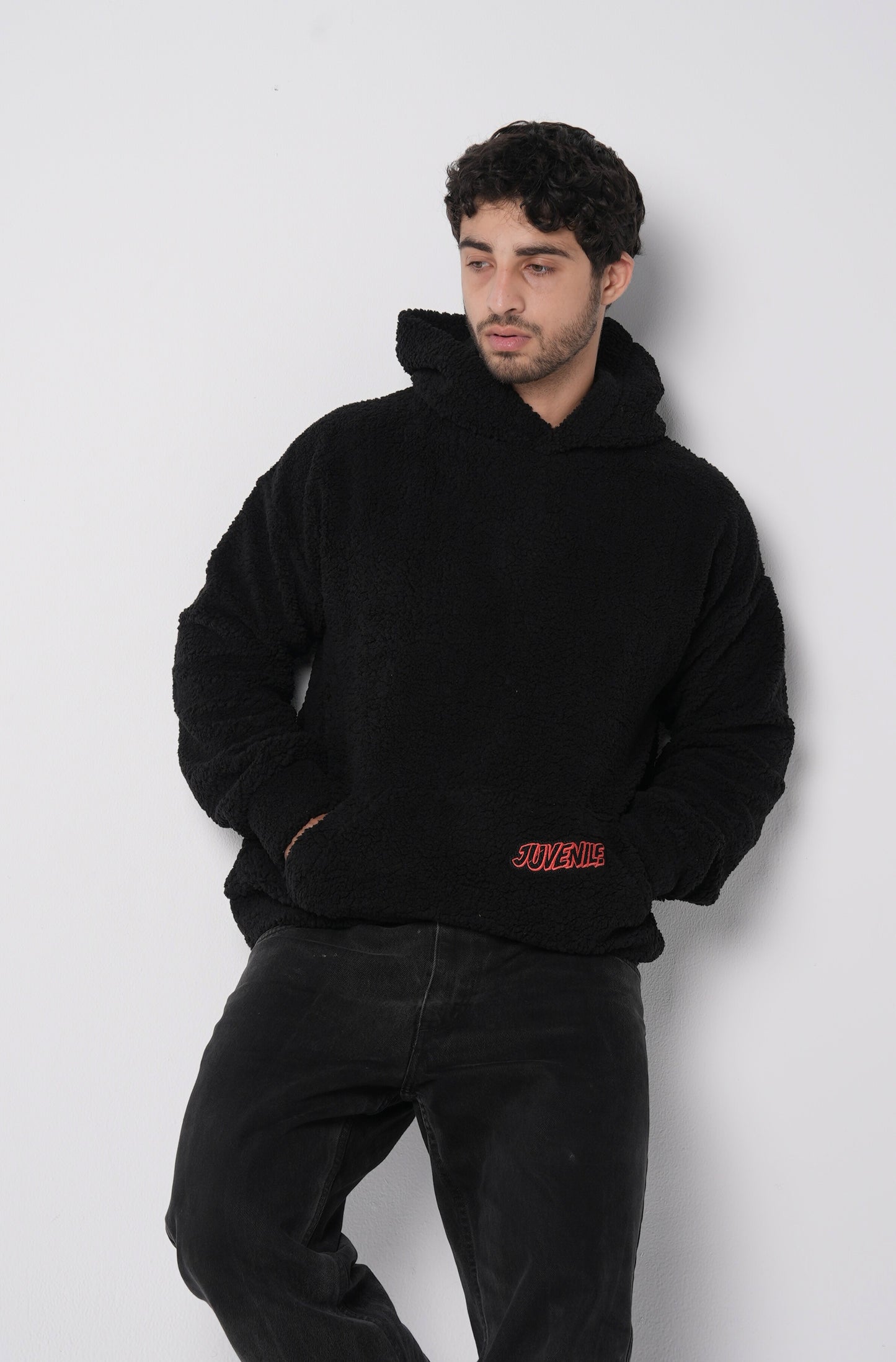 Black sheep oversized stitched hoodie