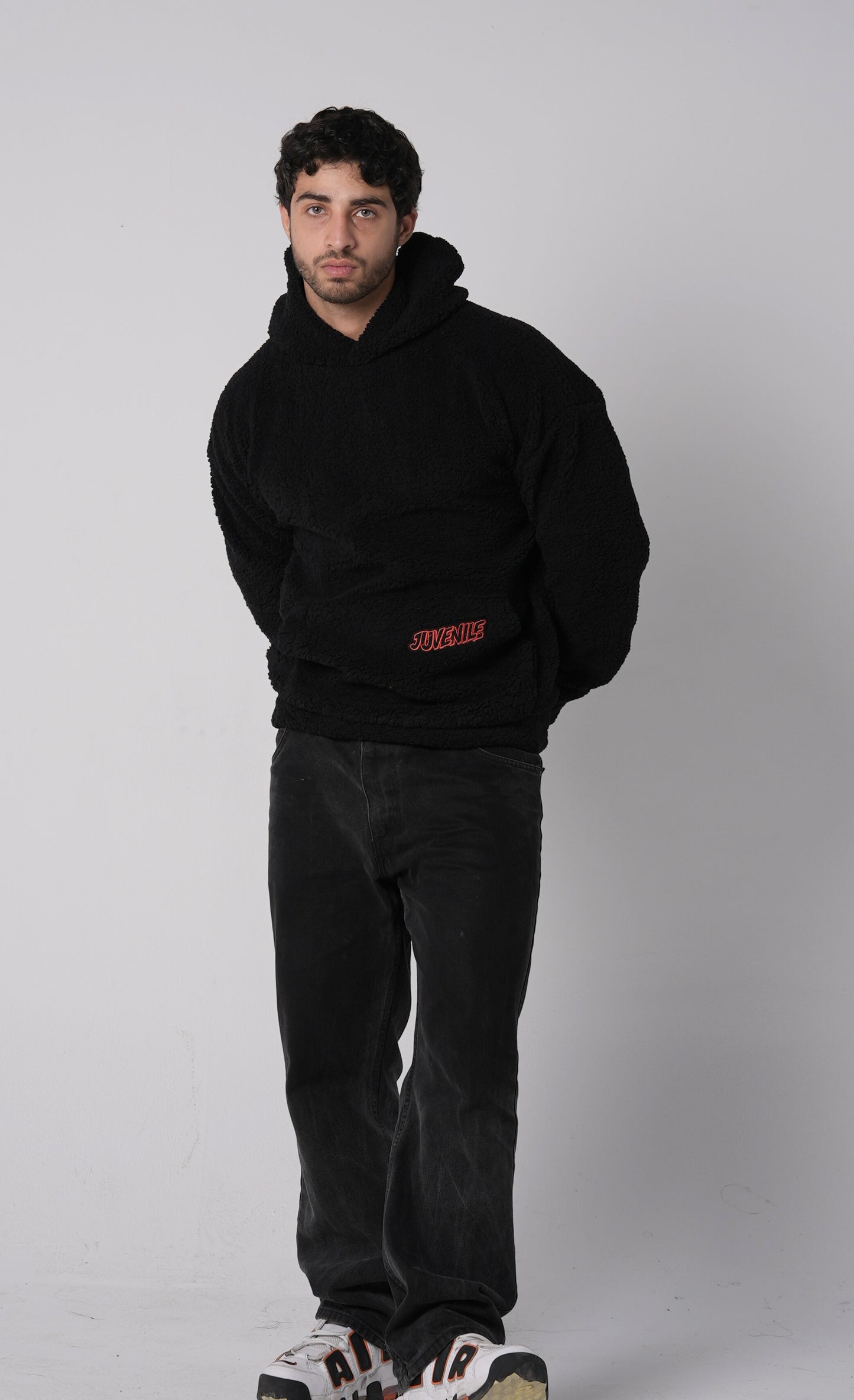 Black sheep oversized stitched hoodie