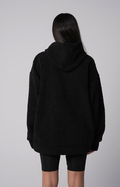 Black sheep oversized stitched hoodie