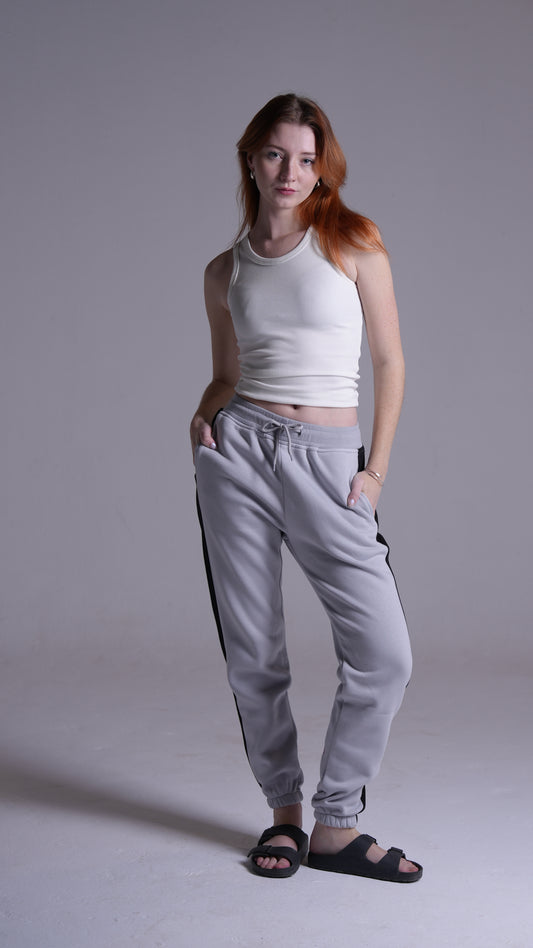 Silver printed Sweatpants | PEACH X JUVENILE