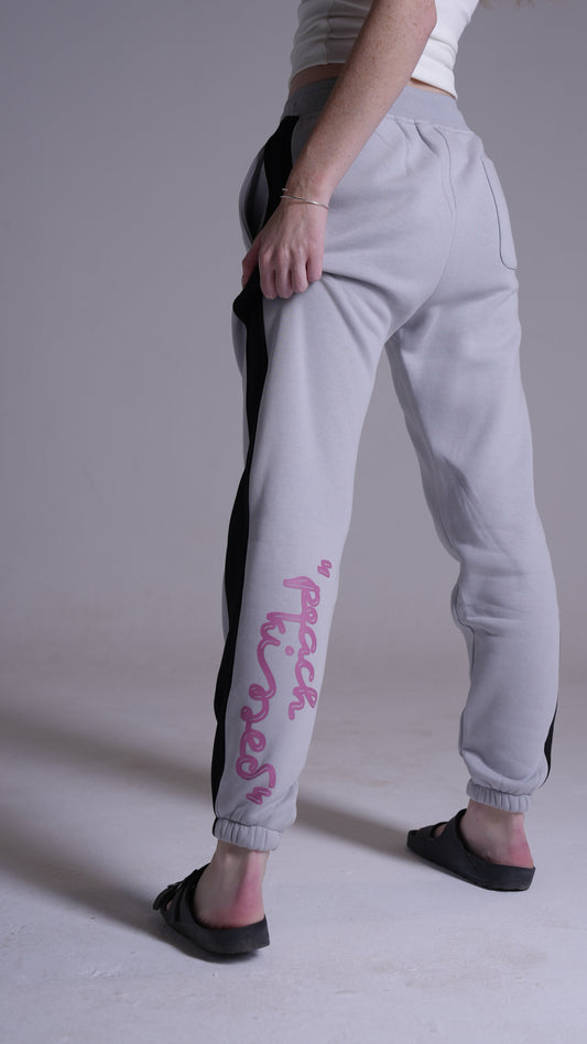 Silver printed Sweatpants | PEACH X JUVENILE