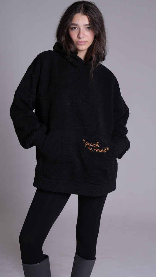 Black sheep oversized stitched hoodie | PEACH X JUVENILE