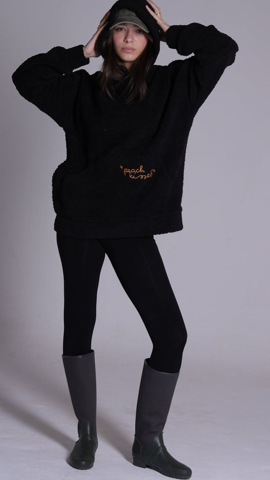 Black sheep oversized stitched hoodie | PEACH X JUVENILE