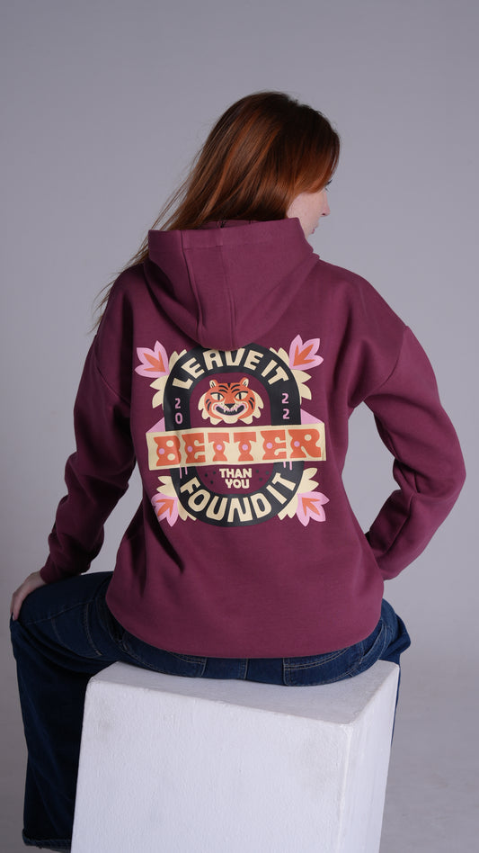 Lion "Leave it better"| Brick printed hoodie PEACH X JUVENILE