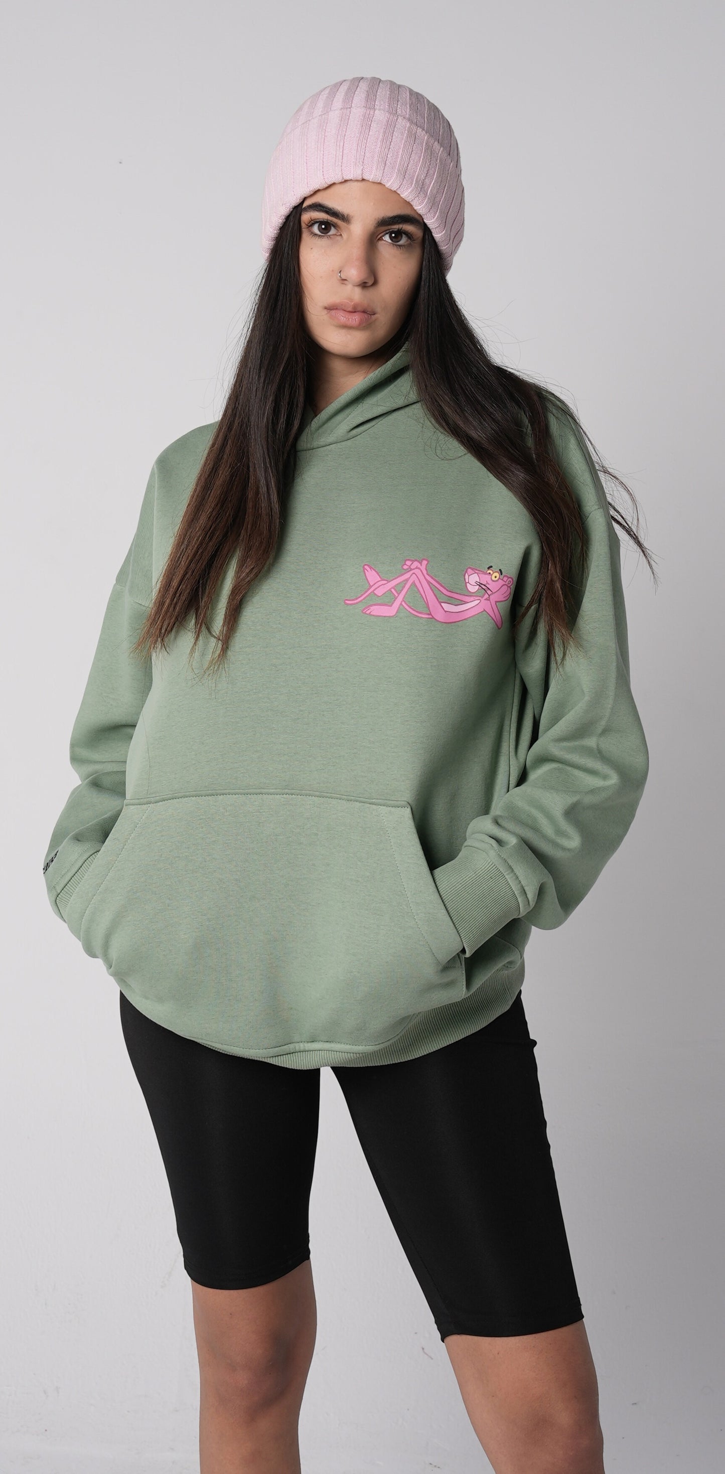 Pink Panther | Mint printed hoodie